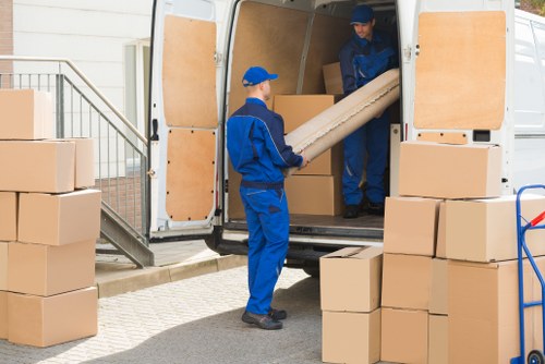 Boxes and furniture prepared for transparent Fitzrovia storage pricing