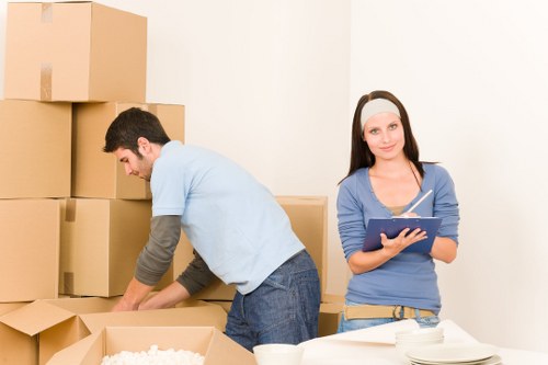 Careful packing materials for a central London move